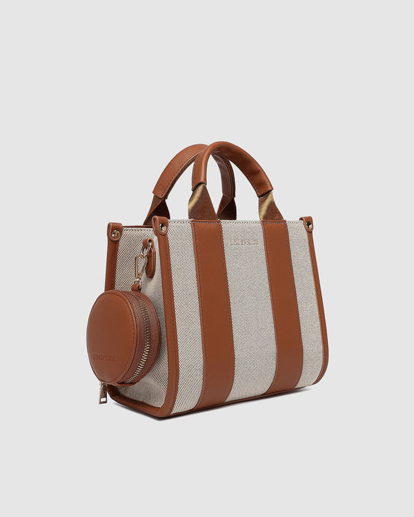 Manhattan Mini Tote Natural Canvas Tan