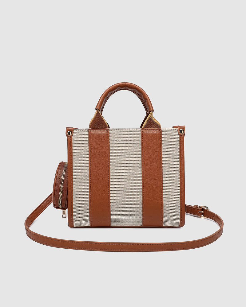 Manhattan Mini Tote Natural Canvas Tan