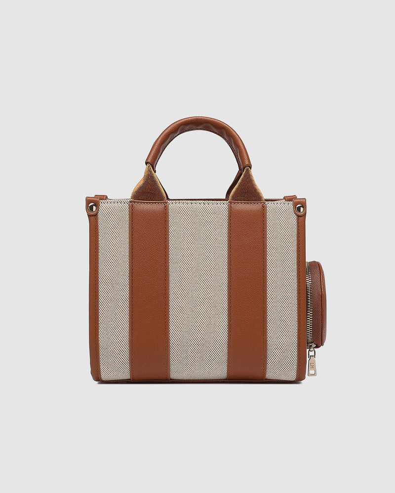 Manhattan Mini Tote Natural Canvas Tan