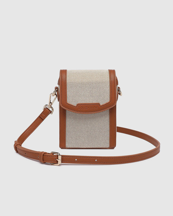 Yoko Canvas Phone Bag Natural Tan