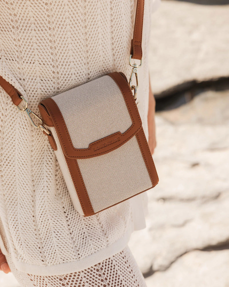 Yoko Canvas Phone Bag Natural Tan