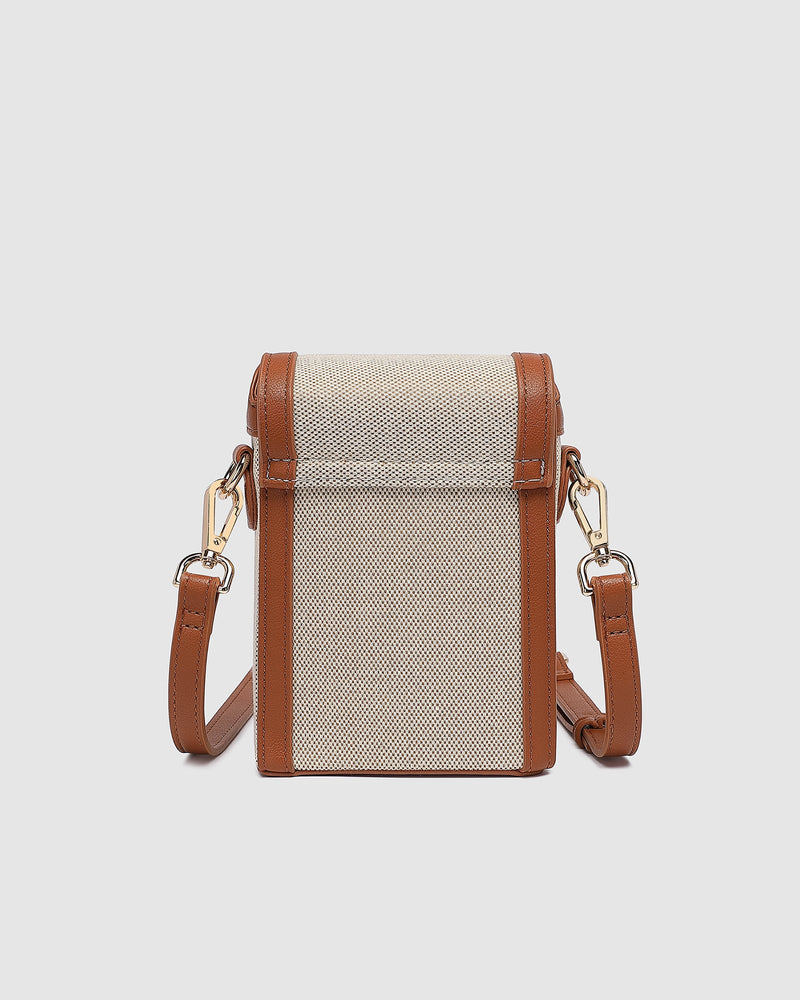 Yoko Canvas Phone Bag Natural Tan