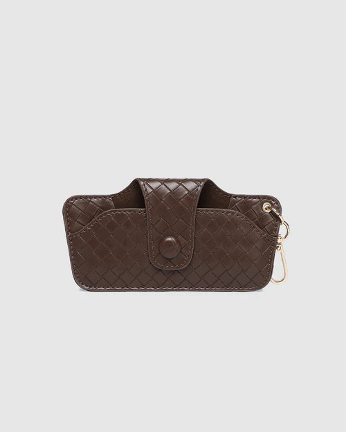 Skittle Sunglass Case Woven Chocolate