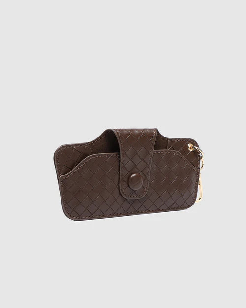 Skittle Sunglass Case Woven Chocolate