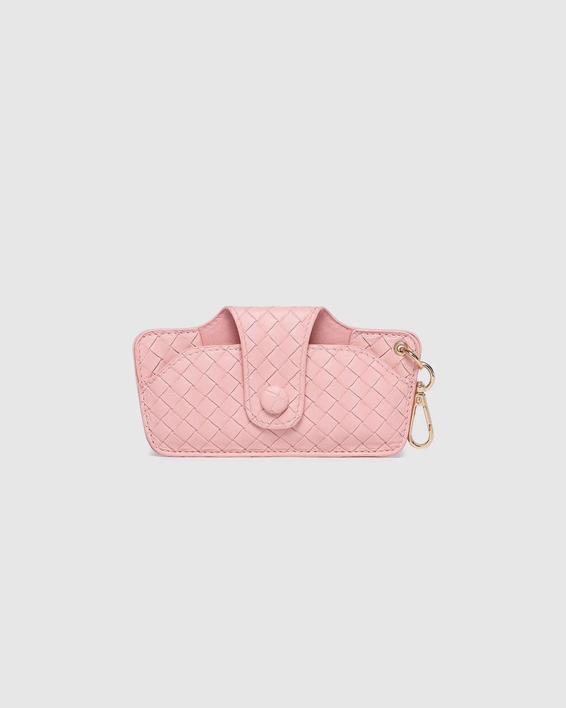 Skittle Sunglass Case Woven Pastel Pink