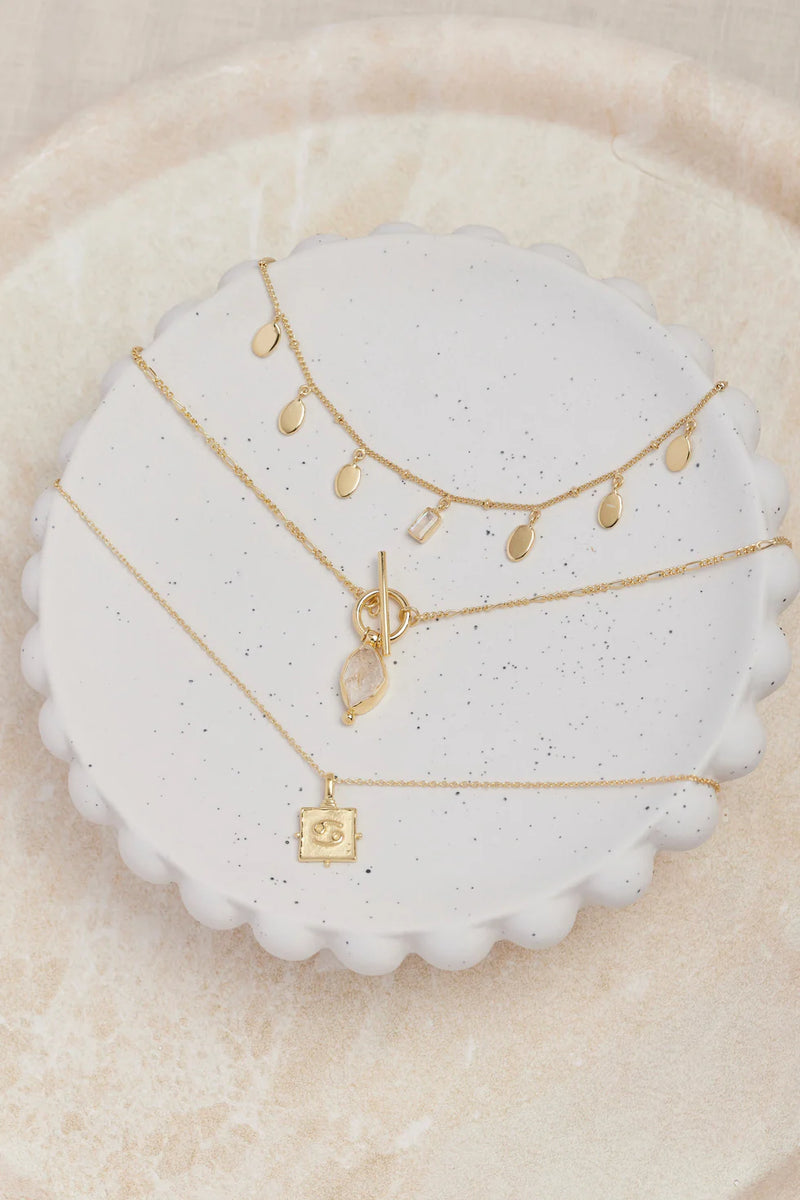 Herkimer Diamond Gold Necklace