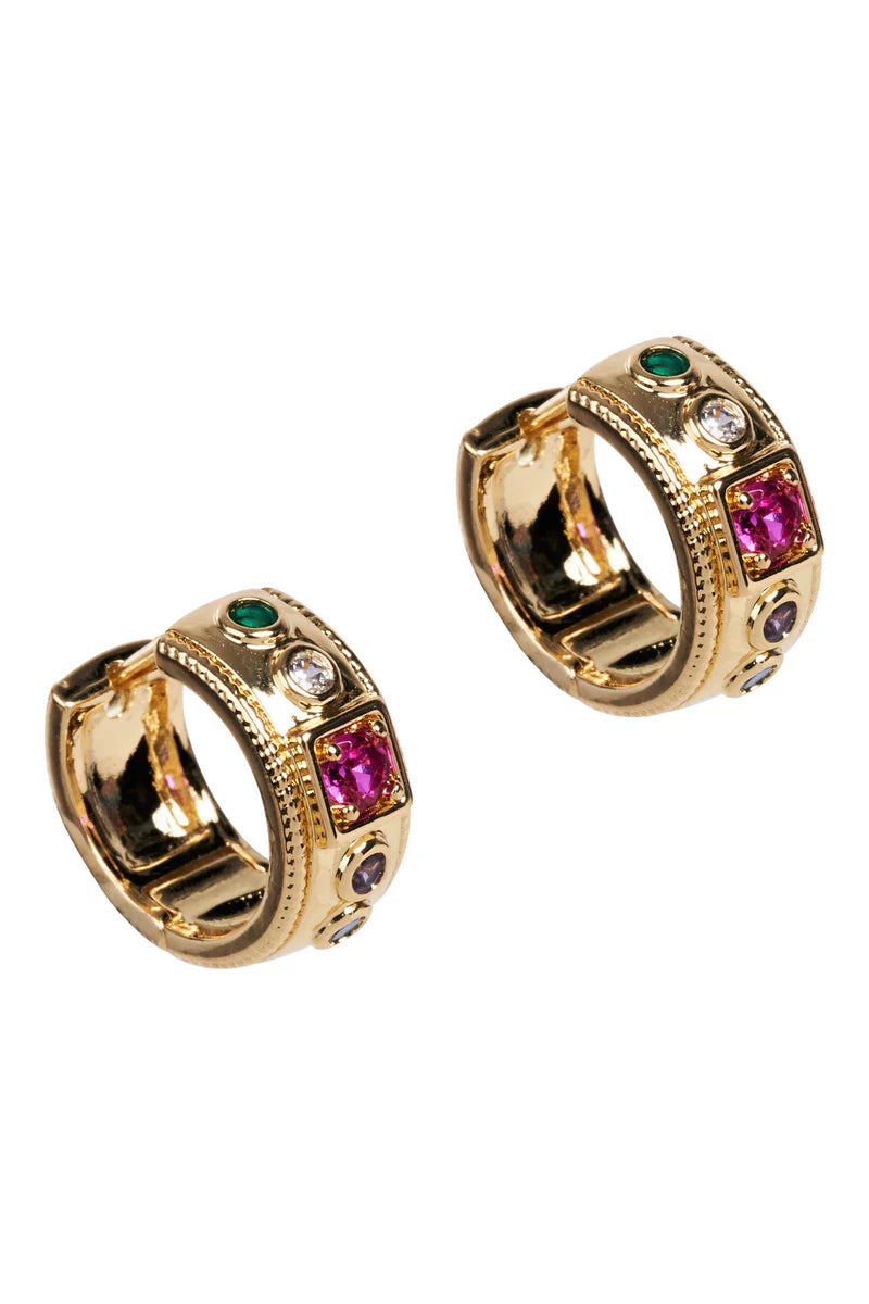 Heritage Earring Gold Gem