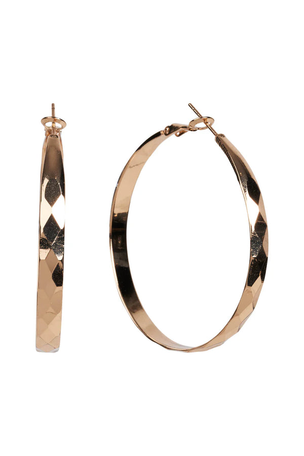 Estel Gold Hoop Earring Pressed