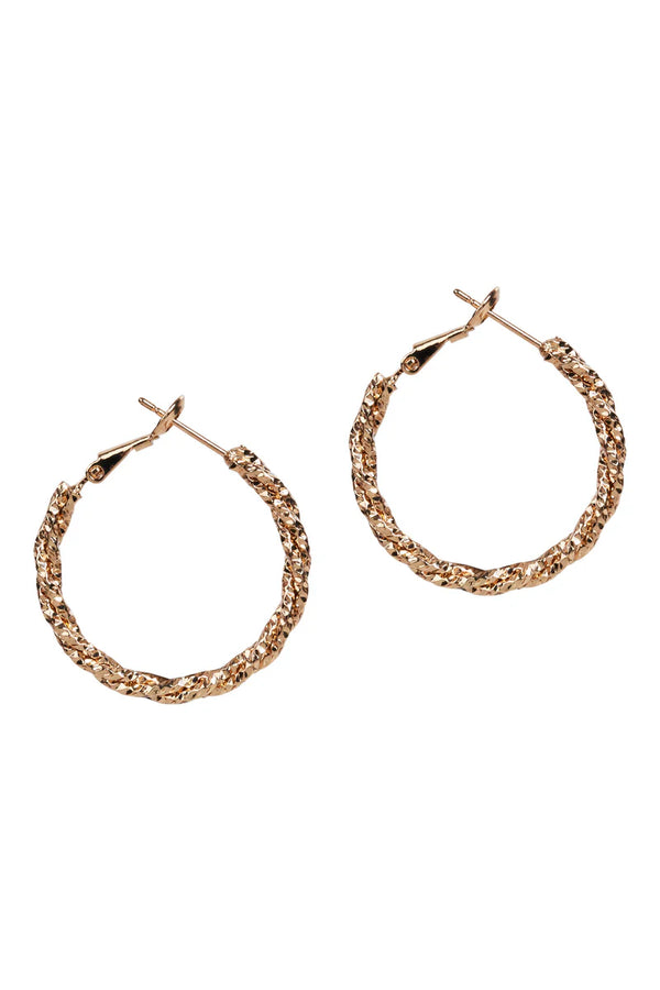 Estel Gold Hoop Earring Twist