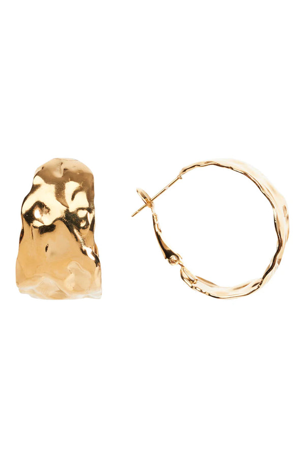 Folie Gold Hoop Earring