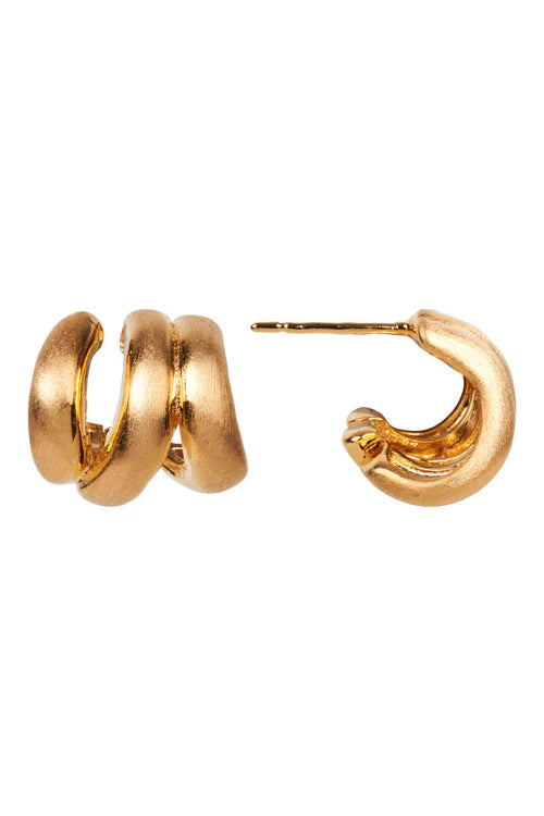 Heritage Satin Earring Gold Knot