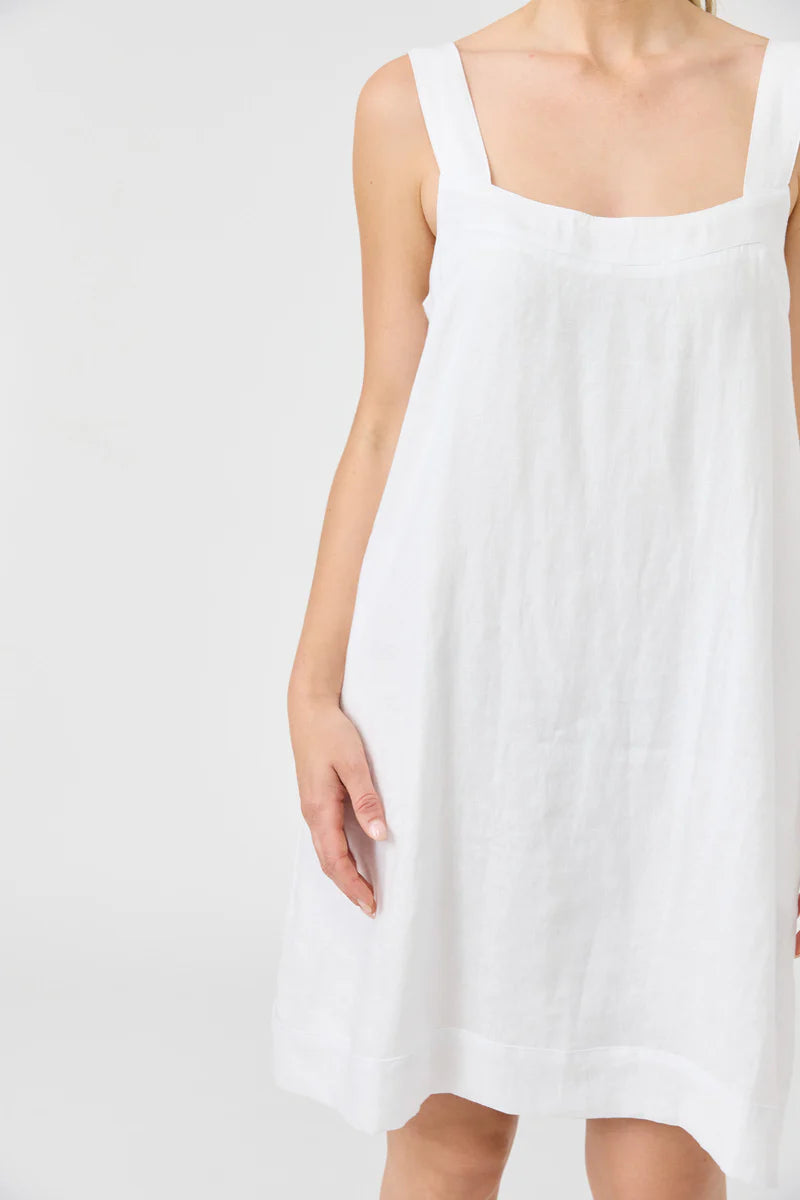 Studio Short Tank Dress White