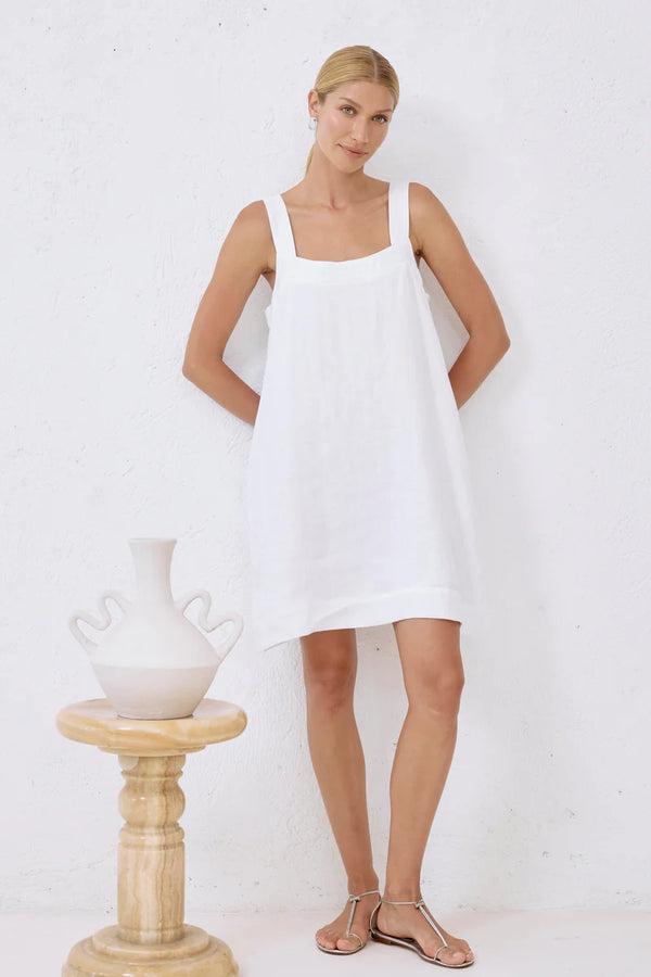 Studio Short Tank Dress White