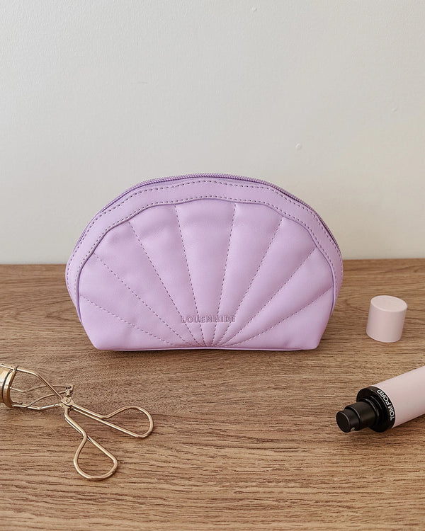 Shell Make Up Bag Lilac