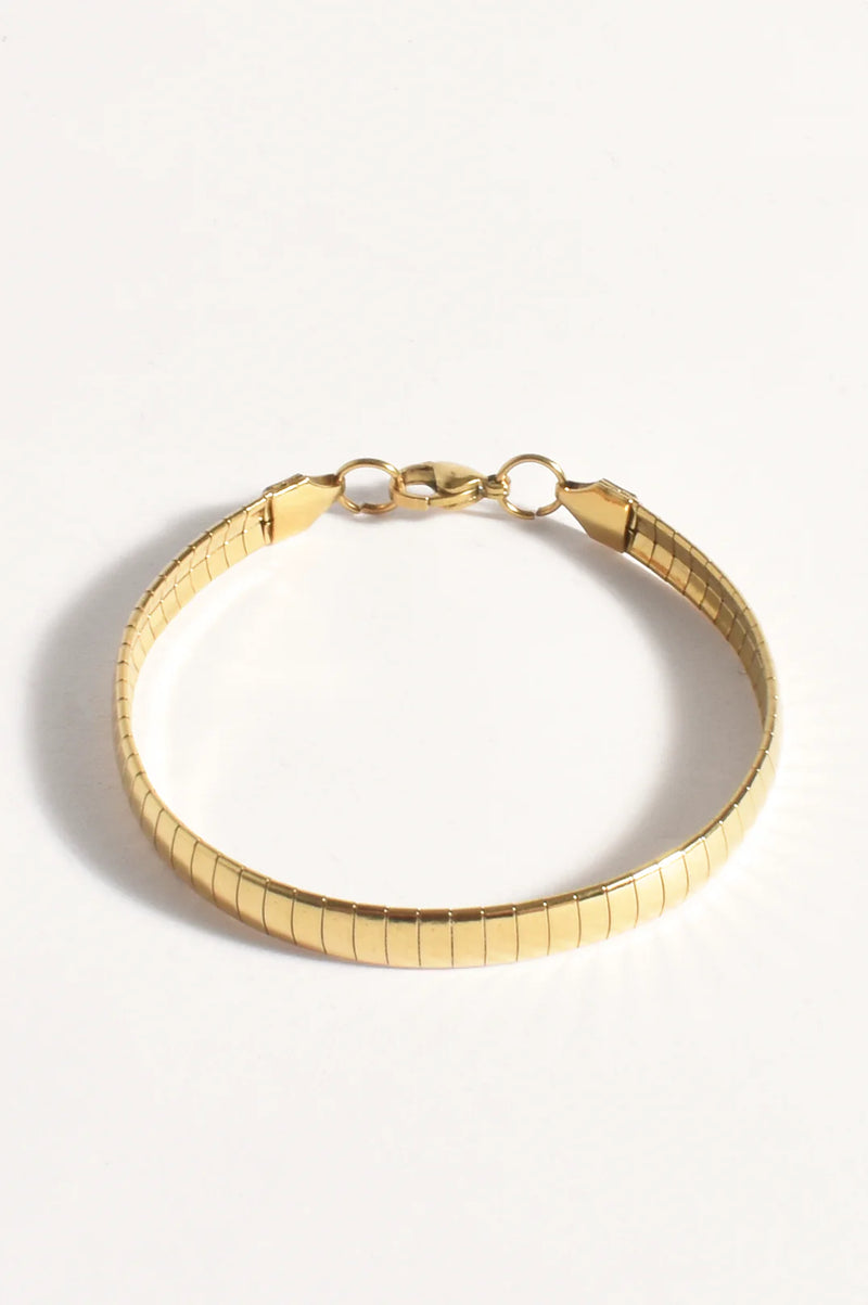 Thick Flat Snake Chain Bracelet