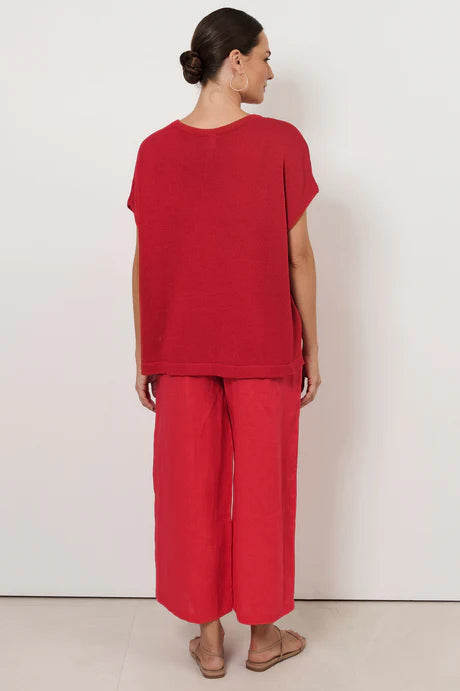 Helene Knit Top Red
