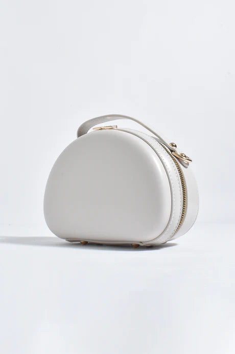 Carmin Curved Crossbody Bag Stone