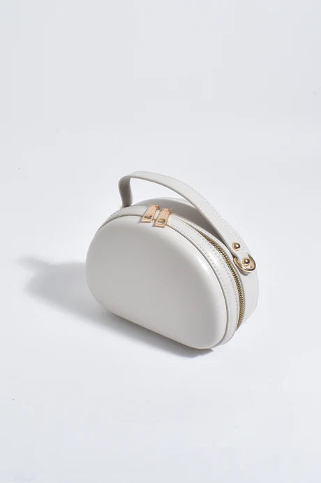 Carmin Curved Crossbody Bag Stone