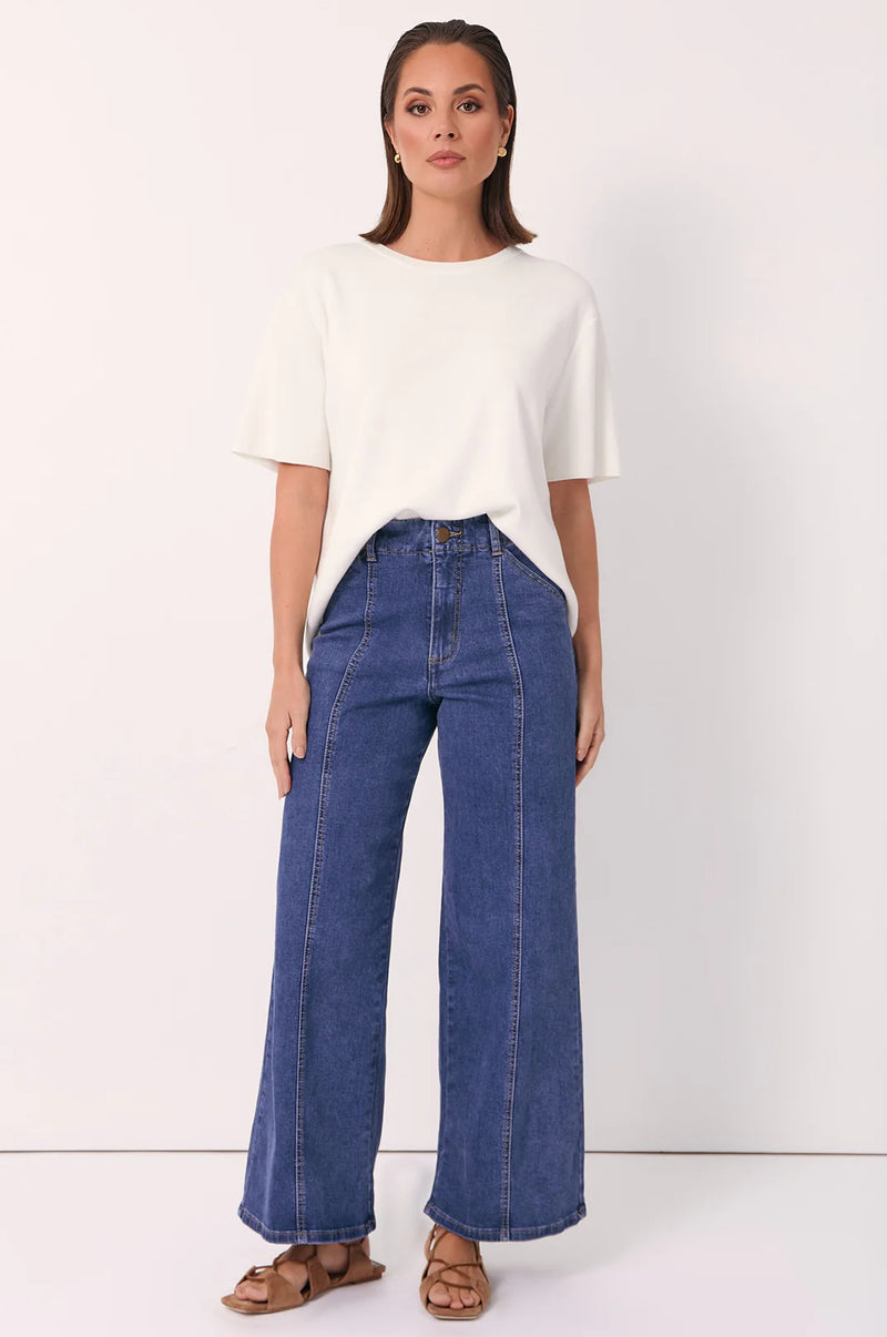 Adele Wide Leg Jean Mid Denim