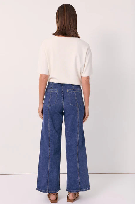 Adele Wide Leg Jean Mid Denim