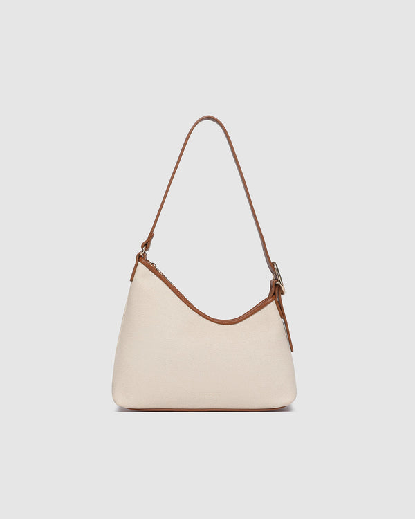 Amelia Shoulder Bag Canvas/Tan