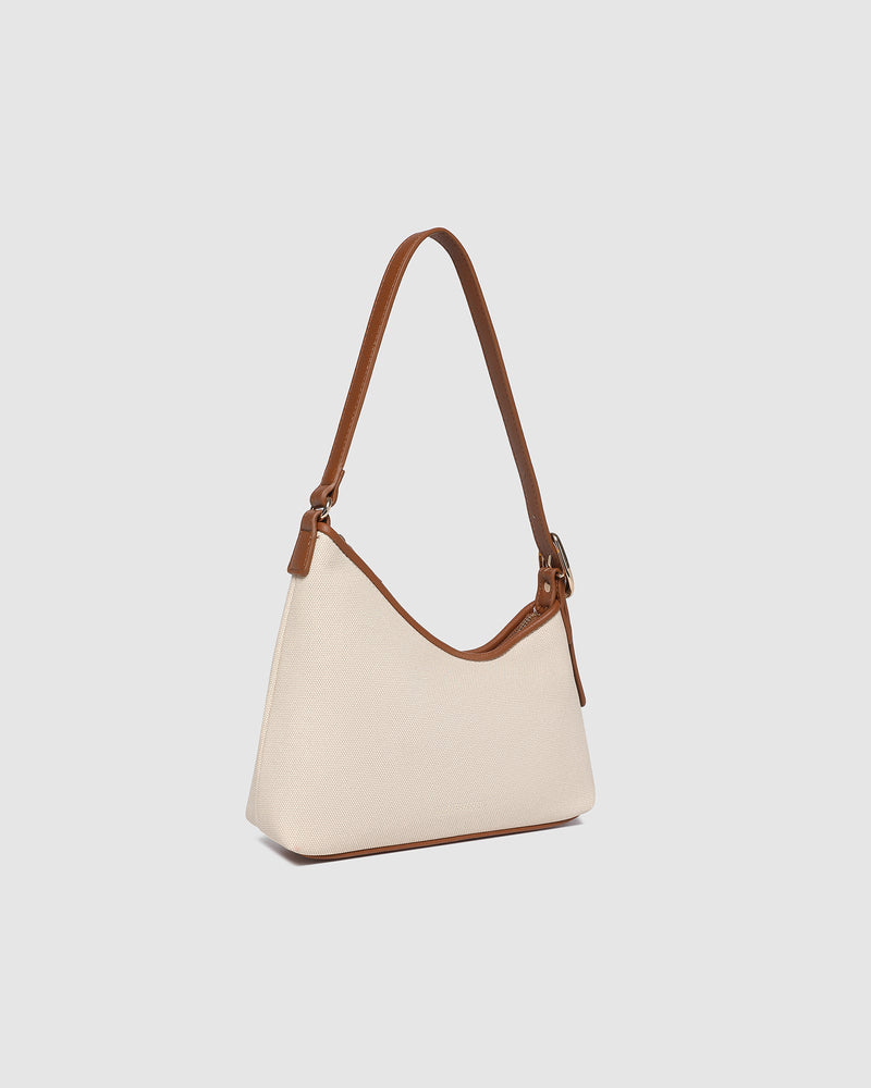 Amelia Shoulder Bag Canvas/Tan