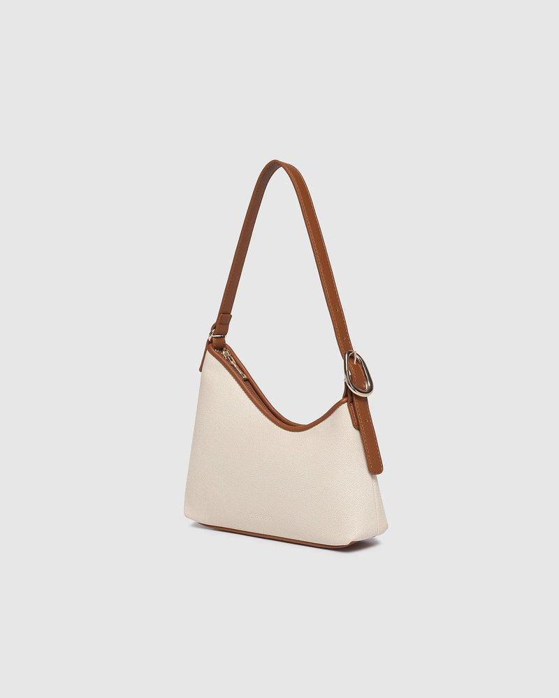 Amelia Shoulder Bag Canvas/Tan