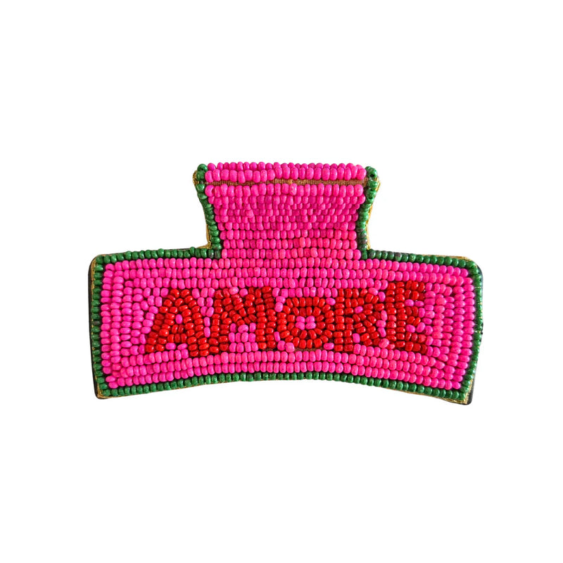Beaded Hair Clip Amour