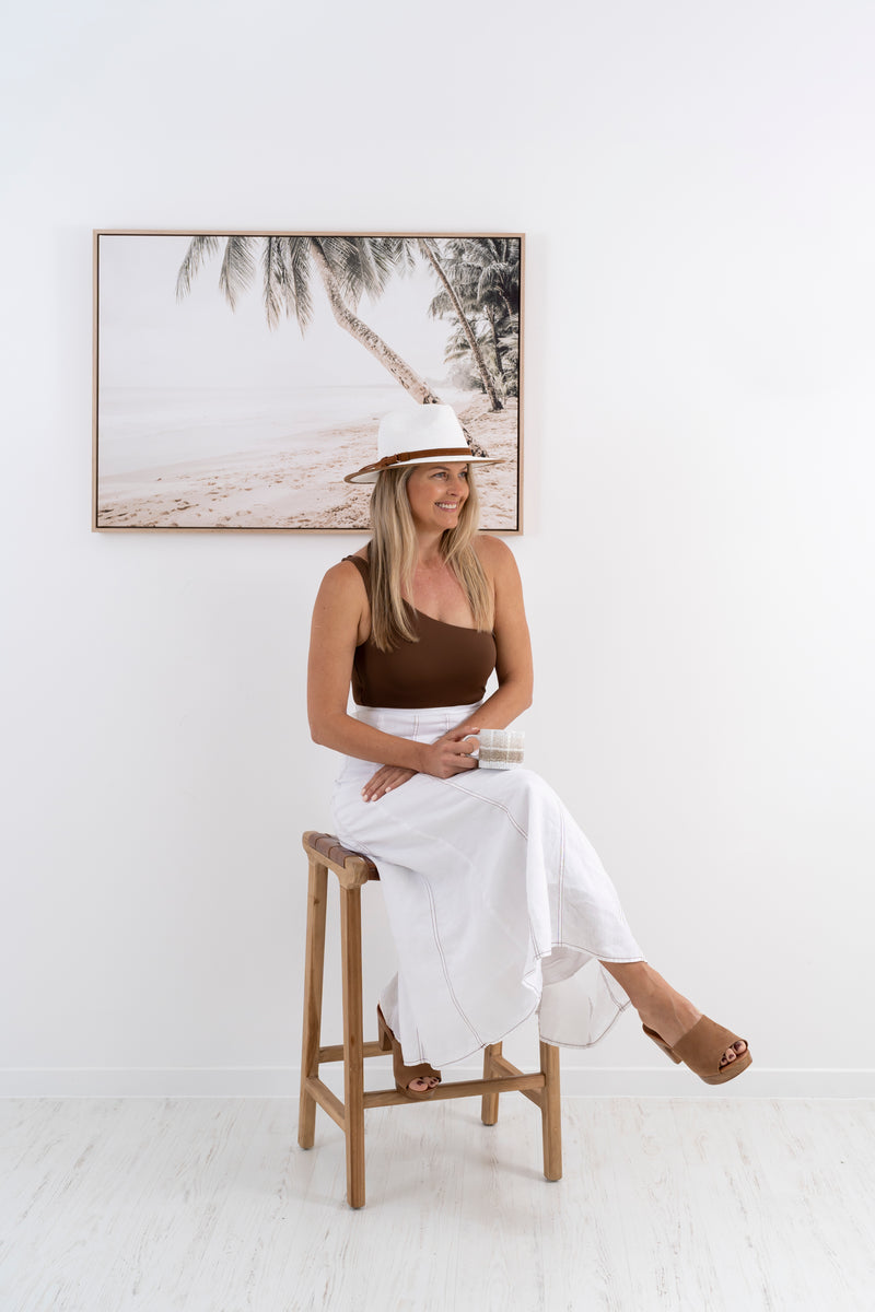 Bianca Panama White Suede