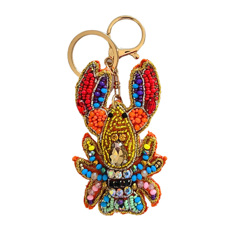 Beaded Keychain Lobster