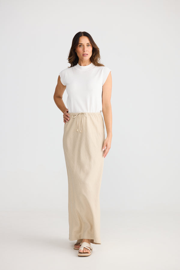 Hettie Bias Skirt Natural