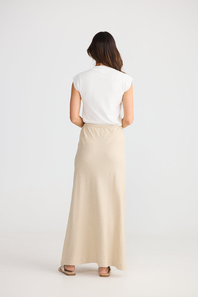 Hettie Bias Skirt Natural