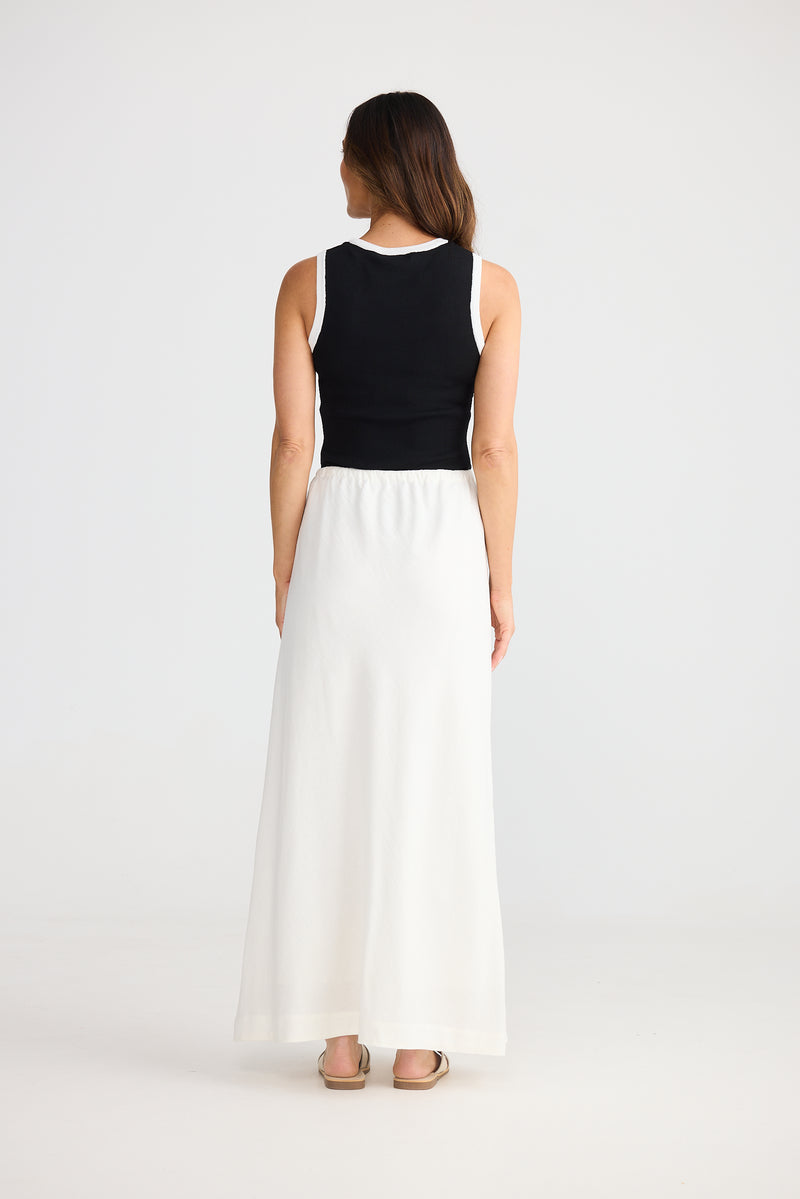 Hettie Bias Skirt Off White