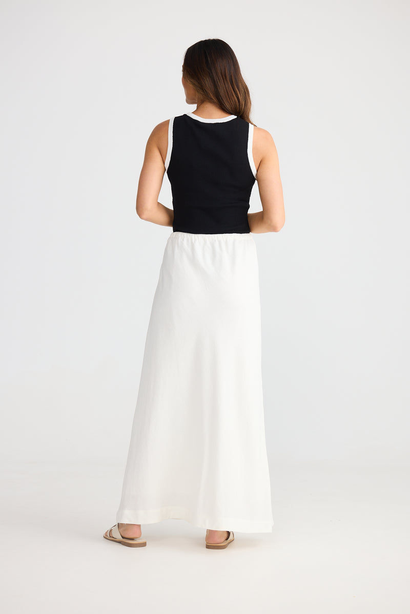 Hettie Bias Skirt Off White