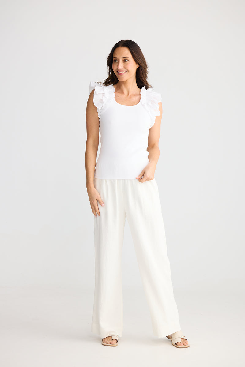 Frills Tank White