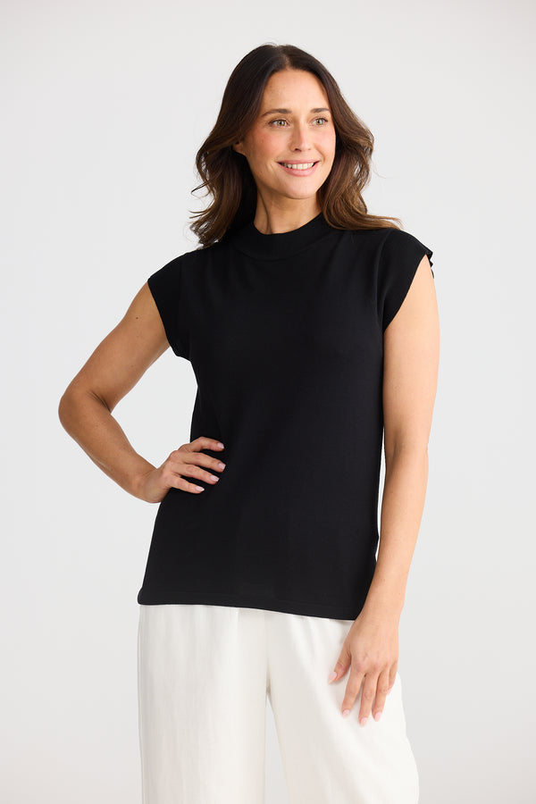 Paula Knit Top Black