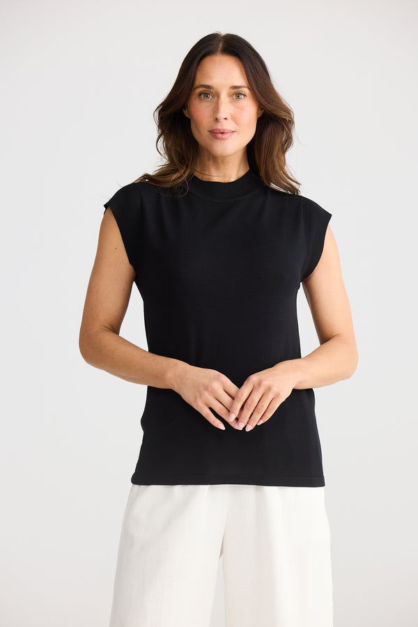 Paula Knit Top Black