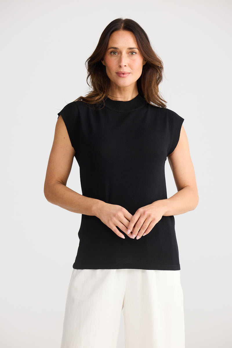 Paula Knit Top Black