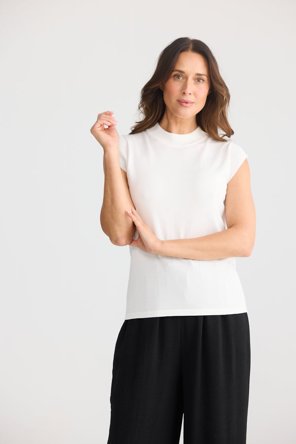 Paula Knit Top White