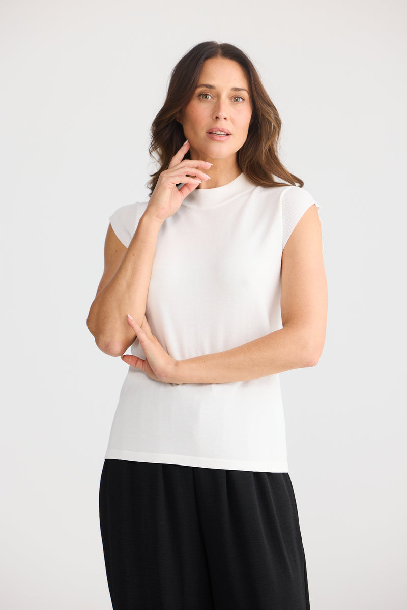 Paula Knit Top White