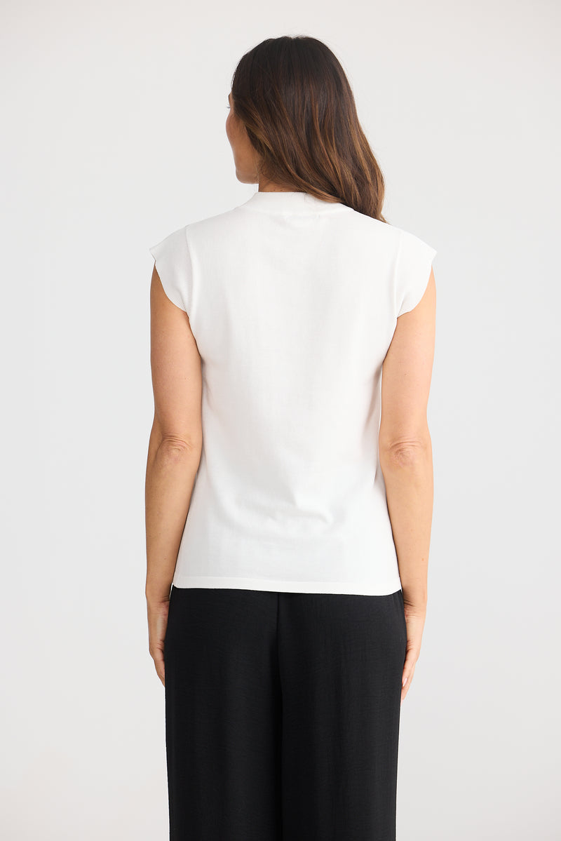 Paula Knit Top White