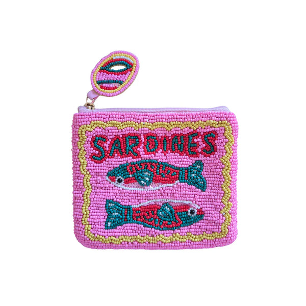 Beaded Coin Purse Sardines