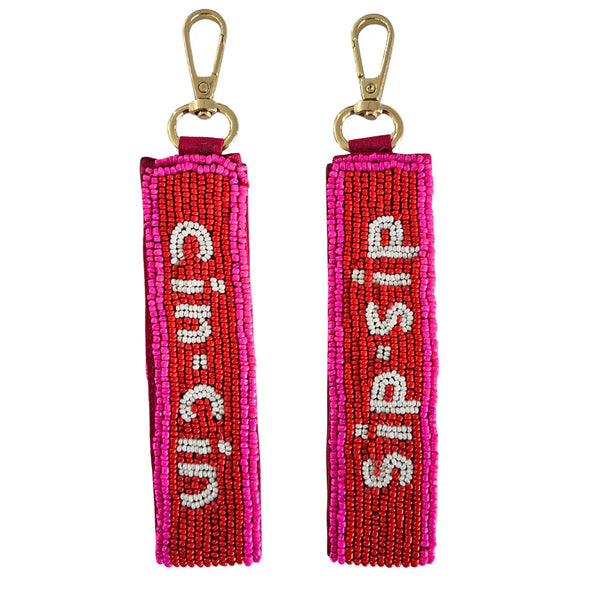 Beaded Keychain Cin Cin Sip Sip