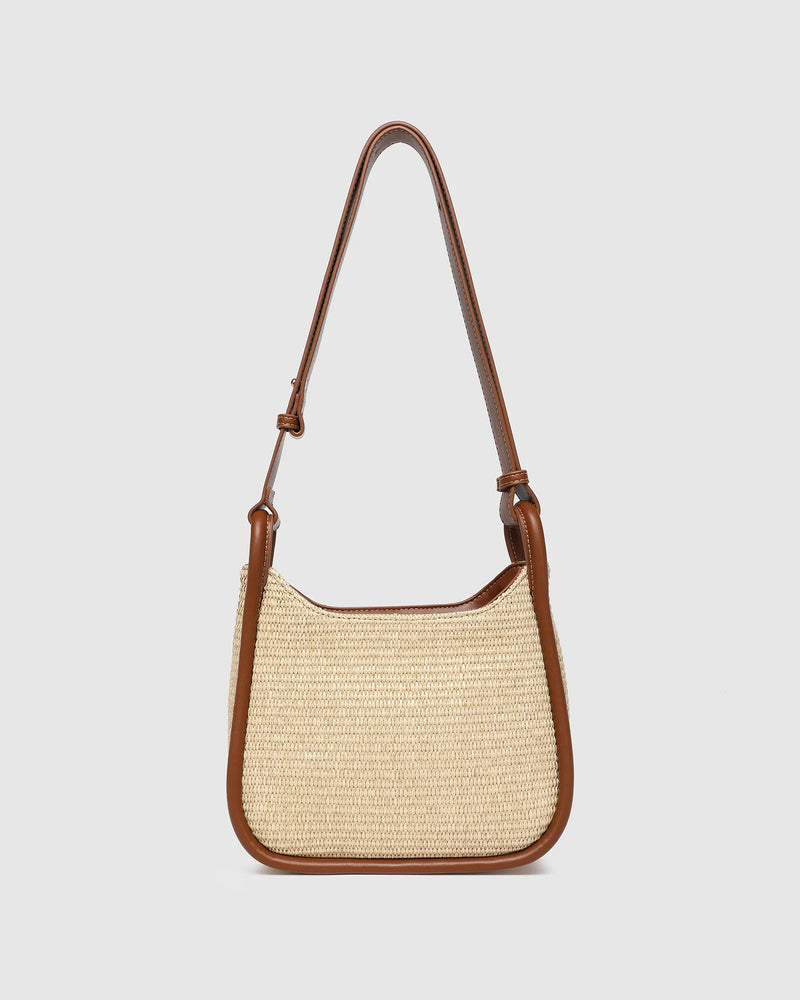 Clare Shoulder Bag Raffia Tan