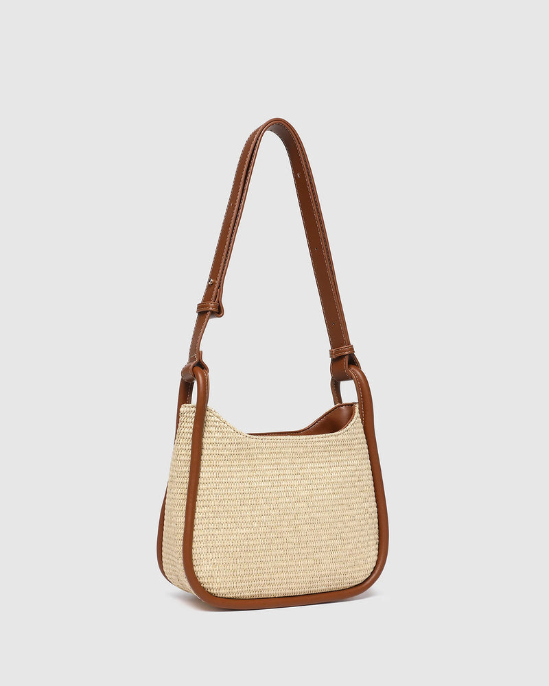 Clare Shoulder Bag Raffia Tan