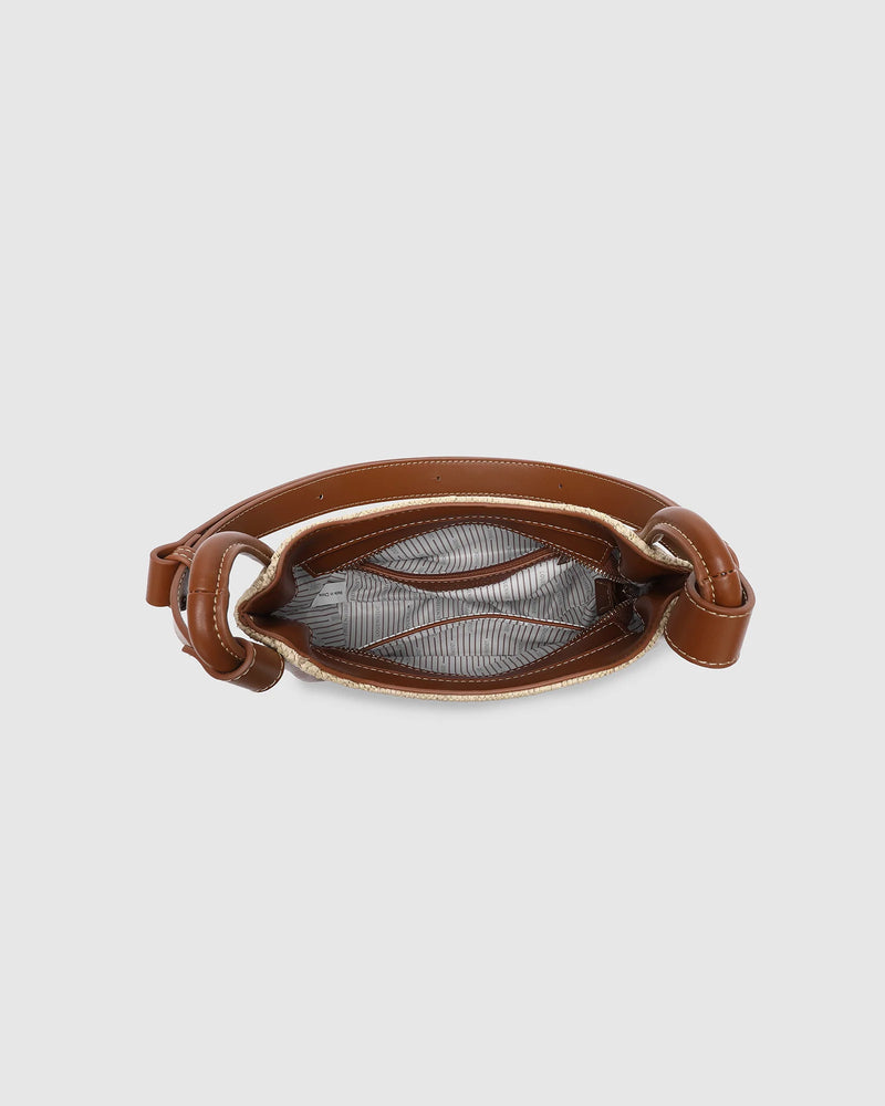 Clare Shoulder Bag Raffia Tan