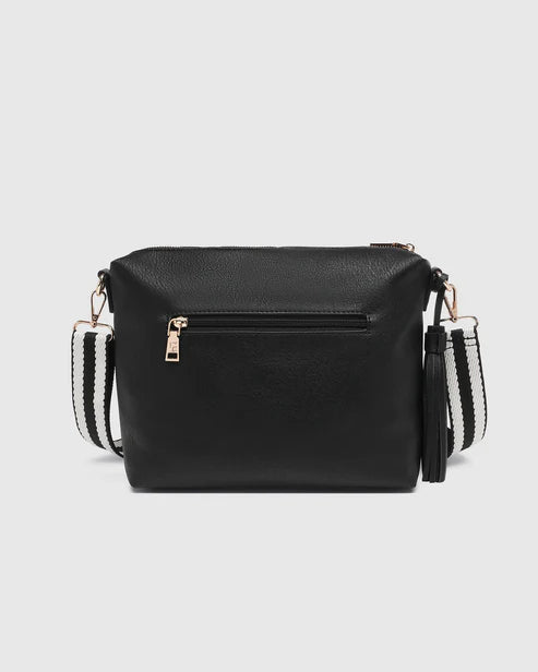 Daisy Stripe Crossbody Bag Black