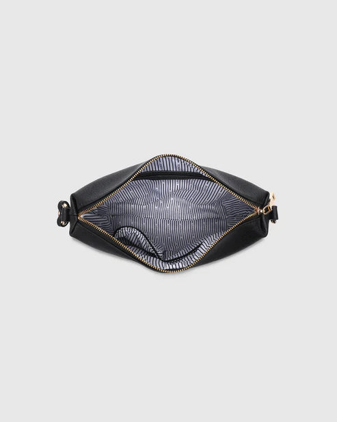 Daisy Stripe Crossbody Bag Black