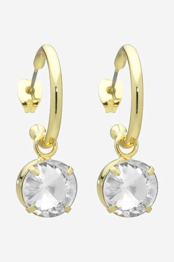 Sara Gold Clear Earring