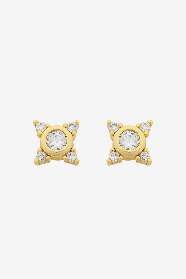 Lauren Soft Gold Clear Stud